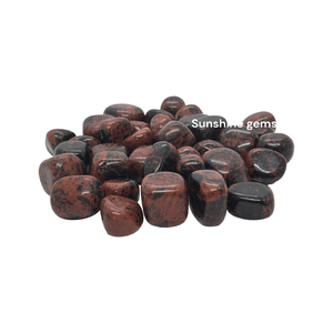 Venta al por mayor de piedras caídas de obsidiana de caoba pulida natural de cristal tallado para Feng Shui y curación - Product Image 2