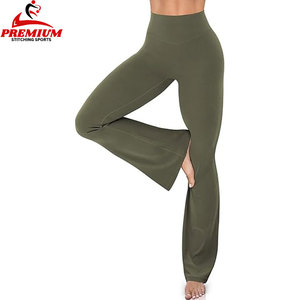 High Waisted Yoga <b>Flare</b> Pants Skin-Friendly Workout Gym <b>Leggings</b> Comfortable Sportswear - Product Image 5