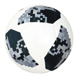 Cuir PU professionnel de taille 5 d'impression rayée colorée personnalisable d'air élevé pour l'entraînement et le match de sports d'équipe - Product Image 1