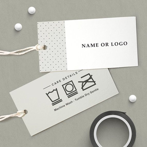 Etiquettes à suspendre de luxe en papier imprimé d'épaisseur de logo de marque personnalisée Etiquettes personnalisées de haute qualité pour vêtements - Product Image 2