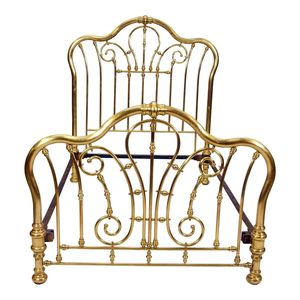 Estructura de cama de latón de inspiración vintage para decoración de dormitorio rústico con detalles artesanales, encanto atemporal, atractivo de calidad premium - Product Image 5