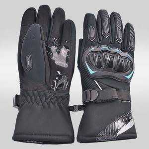 Guantes de Motocicleta de Cuero de Alta Calidad, Pantalla Táctil Resistente, Impermeables, Transpirables, Cierre de Velcro, Guantes de Carreras - Product Image 4