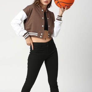 2025 femmes basket-ball culture université veste personnalisé 100% laine hiver veste motif à carreaux doublure en Nylon tricoté en gros OEM - Product Image 4