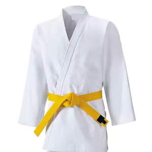 Uniformes BJJ blancs 100% coton vêtements de sport de judo sérigraphiés en soie avec service OEM - Product Image 1