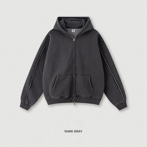 Sudadera Esencial 2025 de Color Sólido, Felpa Premium 100% Algodón, Invierno, Logotipo Personalizado Bordado, Impresión Digital para Hombre - Product Image 1