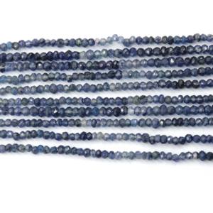 Cuentas de Zafiro Azul Natural Genuinas de 3-4 mm, Cuentas de Zafiro Facetadas de Alta Calidad para la Elaboración de Collares - Product Image 4