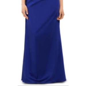 Vestido de Fiesta Elegante Betsy Adam para Mujer, Satinado, Cuello en V, Fruncido, Azul, Talla 8, Corte A, Estilo Tubo, Cintura Imperio, para Noche, Simple, XS-XL - Product Image 3