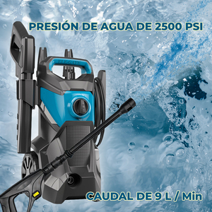 Idropulitrice Elettrica 2500psi Max 9 Lpm con Ugelli Intercambiabili e Filtro per Pulizia ad Alta Pressione con Acqua Fredda - Product Image 2