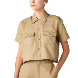 Camisas DE TRABAJO DE uniforme de oficina de manga corta para mujer personalizadas con impresión de logotipo Tops de negocios formales OEM ODM Factory - Product Image 1