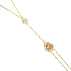 Bracelet Shahmaran en argent sterling 925 avec pierre en zultanite en forme de larme - Product Image 3