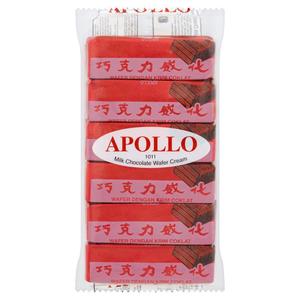 Gâteaux sucrés préférés de Malaisie, gaufrettes à la crème Apollo au chocolat au lait, 12g - Product Image 1