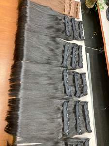 Clip dans les cheveux humains Extension de faisceau de cheveux 100% brut vietnamien Remy naturel vendeur prix de gros - Product Image 4