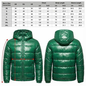 Chaqueta Acolchada con Capucha Brillante para Hombre, Impermeable, Gruesa, de Invierno, con Logotipo Personalizado, Directo de Fábrica, OEM/ODM - Product Image 5