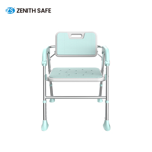 Chaise de douche pliable brevetée avec grand dossier rainuré pour un rinçage facile et confortable - Product Image 2