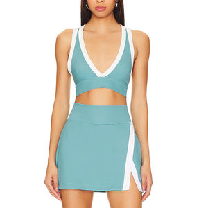 High Quality Quick Dry Sports Bra Gym <b>Tights</b> Breathable Stretch Yoga Running Strappy Fitness Bra Long <b>Line</b> Plain Spandex Lining - Product Image 1