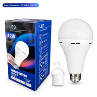 Ampoule LED d'urgence rechargeable 9W 12W 15W E27 B22 AC85-265V, lampe de camping intelligente à batterie de secours pour coupures de courant, idéale pour la maison et le jardin
