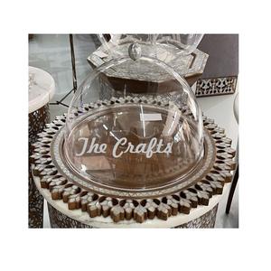 Plato de Servir Alimentos Personalizable de Diseño Moderno y Calidad Superior con Domos de Madera y Vidrio para Uso Doméstico y Hotelero - Product Image 2