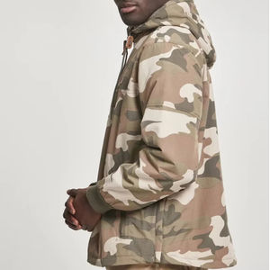 2026 Wholesale Latest Men <b>Camo</b> Windbreaker <b>Jacket</b> Front 1/4 Zip with Hood 2 Side Pocket Plus Size Custom <b>Camo</b> Windbreaker <b>Jacket</b> - Product Image 3