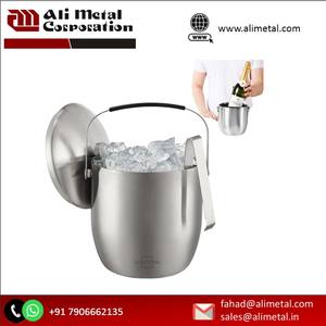 Fournitures pour hôtels et restaurants Seau à champagne en acier inoxydable Seau à glace refroidisseur à champagne Seau à glace - Product Image 5