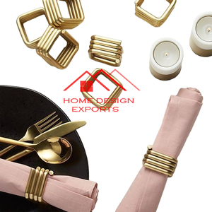 2025 vente chaude découpe conception métal fleur argent fini luxe maison hôtel mariage décor métal serviette anneau à la vente en gros - Product Image 5