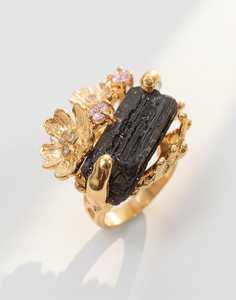 Anillos de Turmalina Negra Cruda Certificados por IGI, Anillos de Boda de Lujo Diseñados para el Amor, Protección Energética, Estilo Emocional - Product Image 3