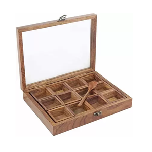 Natural Bamboo Wooden Spice <b>Box</b> Pine Wood Storage Item New Design Wedding Home Decorative Item Hot Sale Best Quality Top Product - Product Image 2