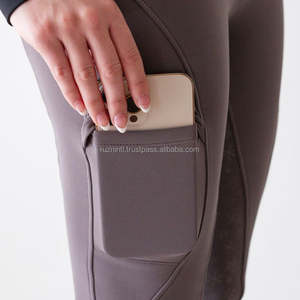 Pantalones de equitación para mujer con tela elástica en 4 direcciones y agarre en las rodillas, leggings de equitación en oferta - Product Image 4