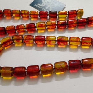 Collier populaire en résine d'ambre faite à la main avec pendentif en forme de cœur, perles épaisses et audacieuses, modèle léger, ange pour femmes, fête, mode quotidienne - Product Image 4