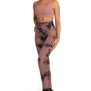 Venta caliente Nuevas llegadas Mujeres personalizadas Leggings sin costuras Contorno de sonrisa Cintura alta Entrenamiento Gimnasio Pantalones de yoga - Product Image 4