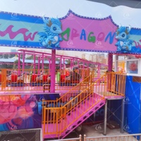 Prix d'usine bon marché Petites montagnes russes en acier pour enfants Attractions de dragon en train pour l'arrière-cour