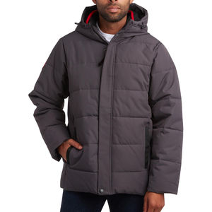 Chaqueta cortavientos de invierno para hombre, venta al por mayor, chaqueta acolchada de manga larga transpirable con cuello con capucha para hombre - Product Image 1