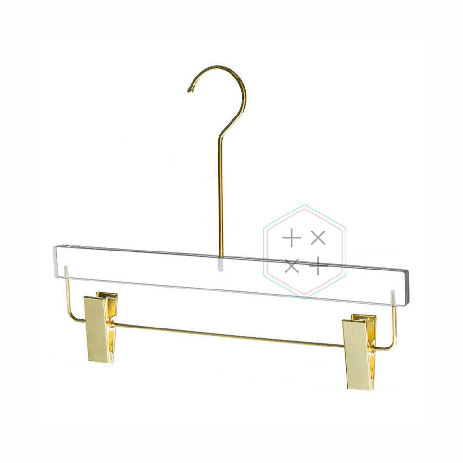 Transparent 33 cm Hanger Gold hook clip