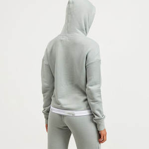 Sweat-shirts à capuche courts d'hiver 160-220 g/m² Streetwear Vente en gros Logo personnalisé Impression en relief Pulls vierges pour femmes Badge - Product Image 6