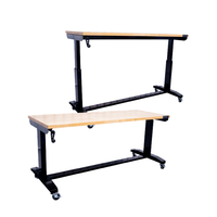 Bureau réglable en hauteur moderne le plus vendu pour usage professionnel, convertible, avec plateau en bois et structure métallique, certifié ISO