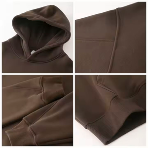 Sweat à capuche pour homme surdimensionné Boxy Fit vierge avec logo brodé personnalisé Sweat à capuche pour homme en coton lourd Pullover en boîte pour homme - Product Image 6