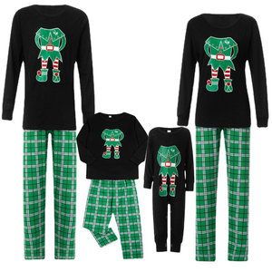 Pijamas de Navidad mamá y yo Elk estampado familia pijamas conjunto a juego trajes padre madre niños ropa de casa ropa de dormir - Product Image 5