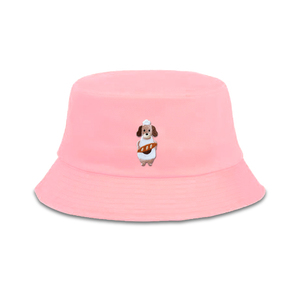 Sombrero de Pescador de Algodón Casual con Parche Bordado de Personaje Canino, Disponible en Stock - Product Image 5