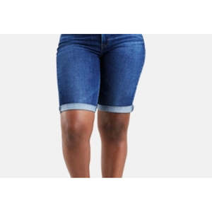 Bermuda Levi's da donna distressed a vita alta in denim stampato vintage, taglia 28, taglie forti, con bottoni, sexy per l'estate - Product Image 3