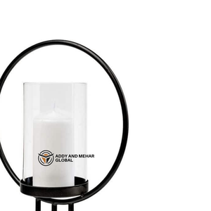 Candelabro de Resina de Hueso Moderno y Lujoso, Cilindro de Vidrio, Portavelas Saturno para San Valentín y Navidad, Duradero y Ecológico - Product Image 2