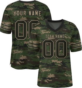 Camisetas de Fútbol Americano Personalizables y Transpirables, Diseño de Camuflaje, Inspiradas en el Estilo Táctico, Duraderas, 100% Poliéster, Opción de Tallas Grandes - Product Image 2