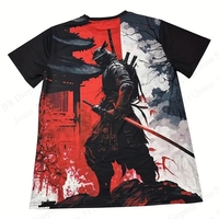 Anime japonais pour samouraï 3D imprimé T-shirt décontracté à manches courtes pour hommes femmes et enfants nouveau pull surdimensionné hauts à la mode