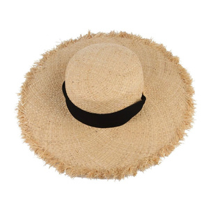 หมวกฟางปีกกว้างแฟชั่นสำหรับผู้หญิงพร้อมไทด์สำหรับธุรกิจและการเดินทางกลางแจ้งแฟชั่นชายหาดวัยรุ่น - Product Image 3