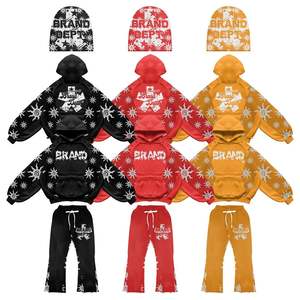 Ensemble de survêtement pour homme, streetwear d'été, sweat-shirt et pantalon de jogging en maille respirante, confortable, uni, 2 pièces - Product Image 6