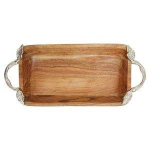 Deluxe Quality Large Size Wooden <b>Tray</b> with Metal Handle <b>Tray</b> Modern Design Parties <b>Food</b> <b>Serving</b> <b>Tray</b> by Indian Metal World - Product Image 6