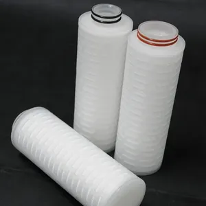 Cartucho de filtro HMD de medios de profundidad plisada Micro PP para tratamiento de agua y alimentos y bebidas y productos farmacéuticos y químicos