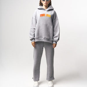 Haute qualité 2025 survêtements ensembles femmes surdimensionné coton survêtement 100% coton survêtement grande taille longue vêtements d'hiver - Product Image 4