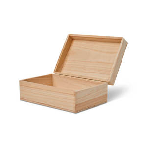 Caja de almacenamiento de tela de madera de pino rectangular hecha a mano con técnica de laca, caja de juguete de madera plegable para organización de oficina - Product Image 1