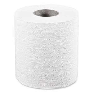 Rollos de papel higiénico blanco seguro séptico de 2 capas Windsoft, rollos envueltos individualmente, 48 rollos/cartón - Product Image 1