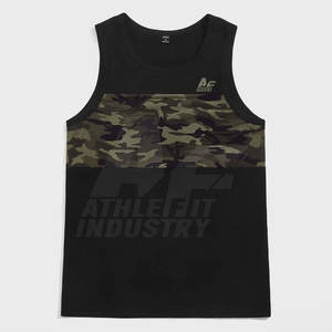 Débardeurs d'entraînement pour hommes avec logo personnalisé OEM Débardeur à manches courtes en coton noir et blanc pour la gym et le fitness de haute qualité - Product Image 1