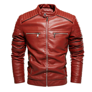 Gran oferta, chaqueta de cuero informal de calle y cremallera para hombre de invierno, Material de alta calidad, precio al por mayor, chaqueta de cuero para hombre - Product Image 1